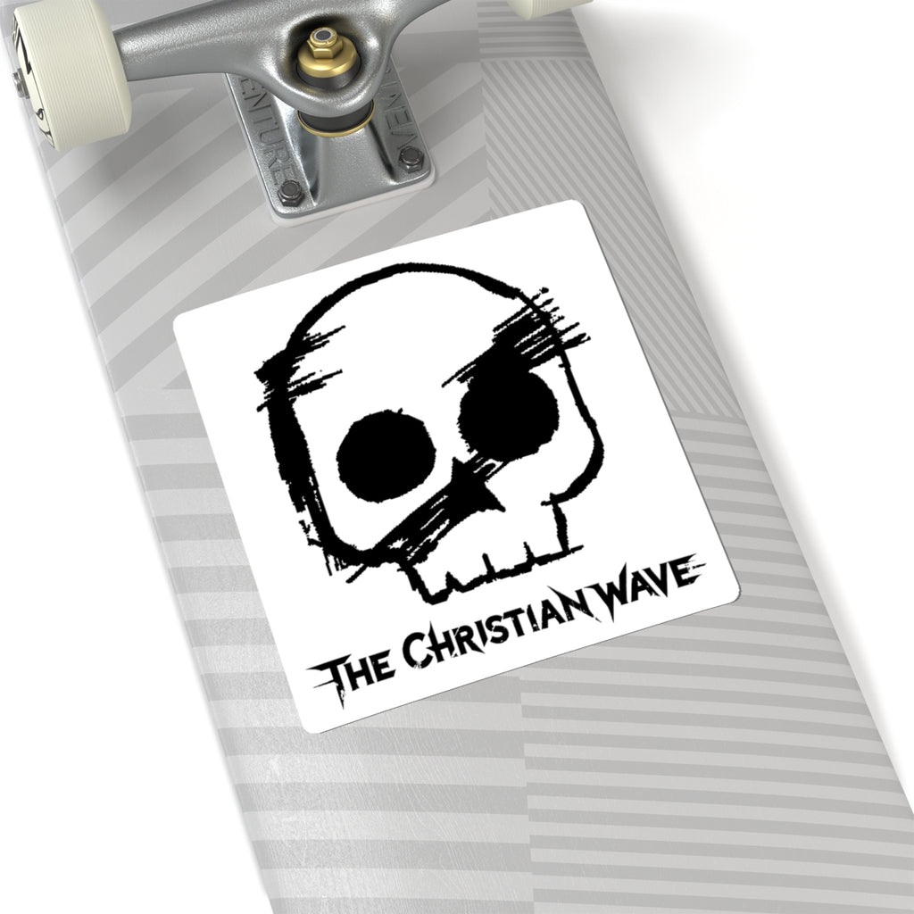 Sketch Logo Kiss-Cut Sticker | White