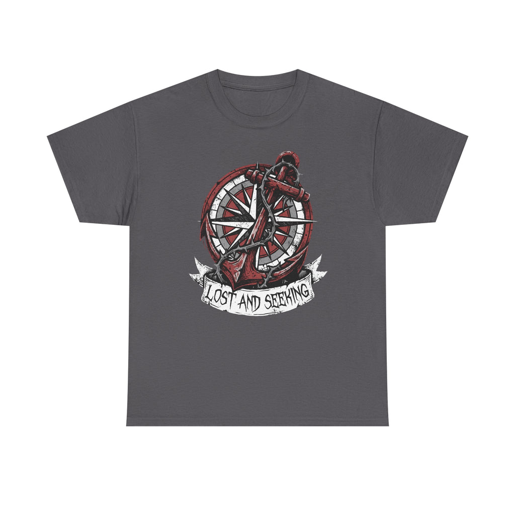 Lost and Seeking Compass Tee — Nautical Anchor Graphic T-Shirt