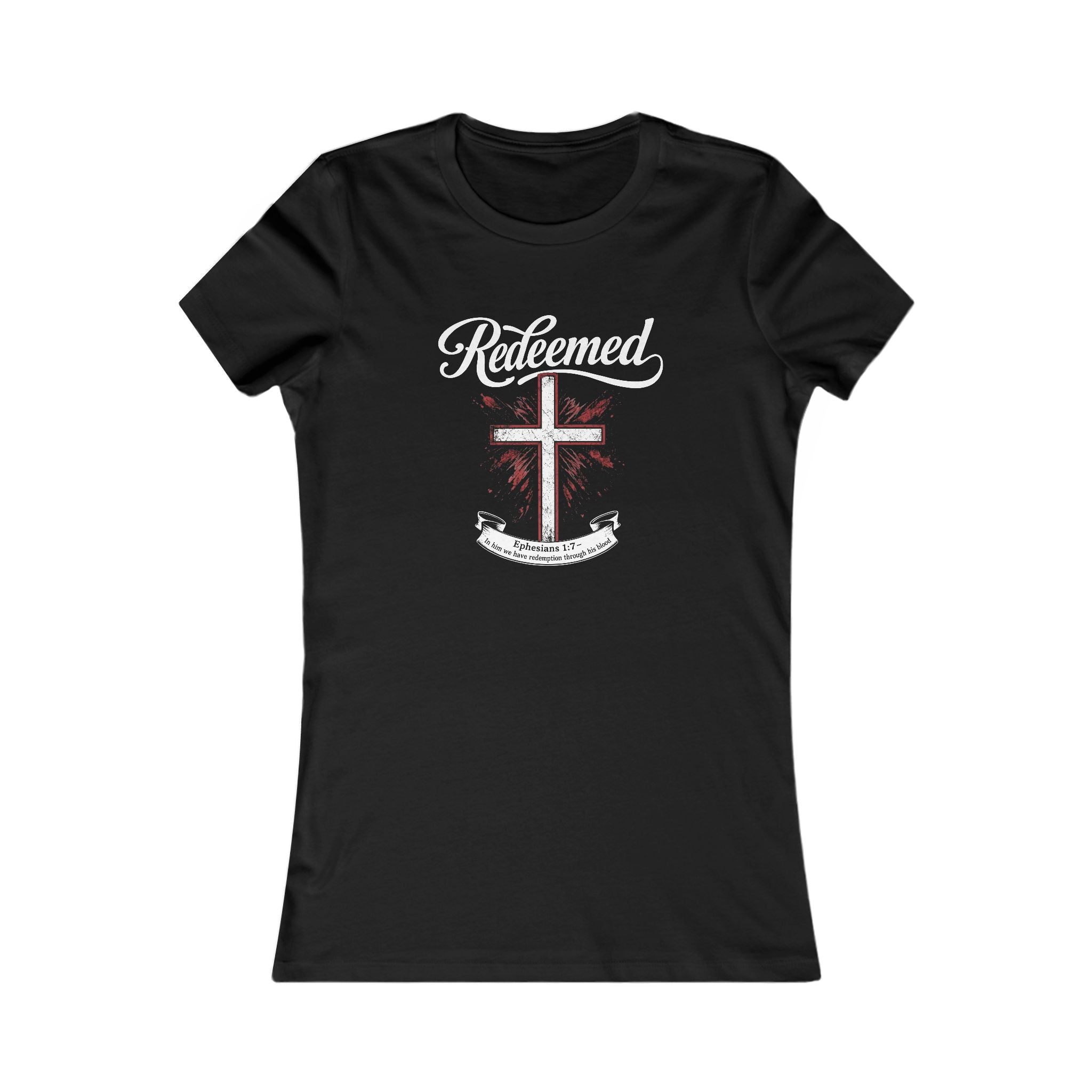 Ava's Redeemed Cross Tee — Women's Christian Faith Shirt