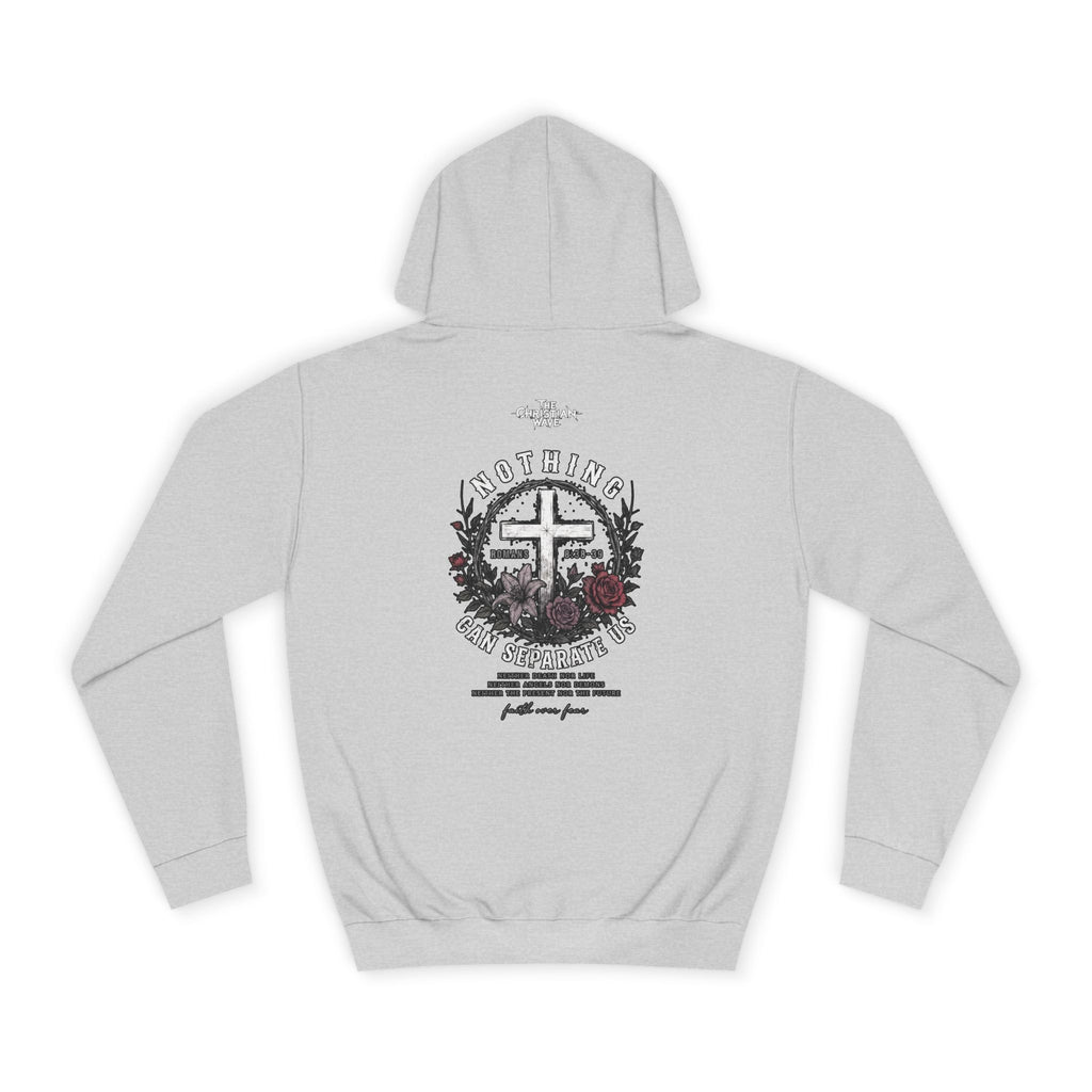 Ava Thorn - "Nothing can separate us" Unisex Hoodie — Vintage Floral Shield & Dove Graphic