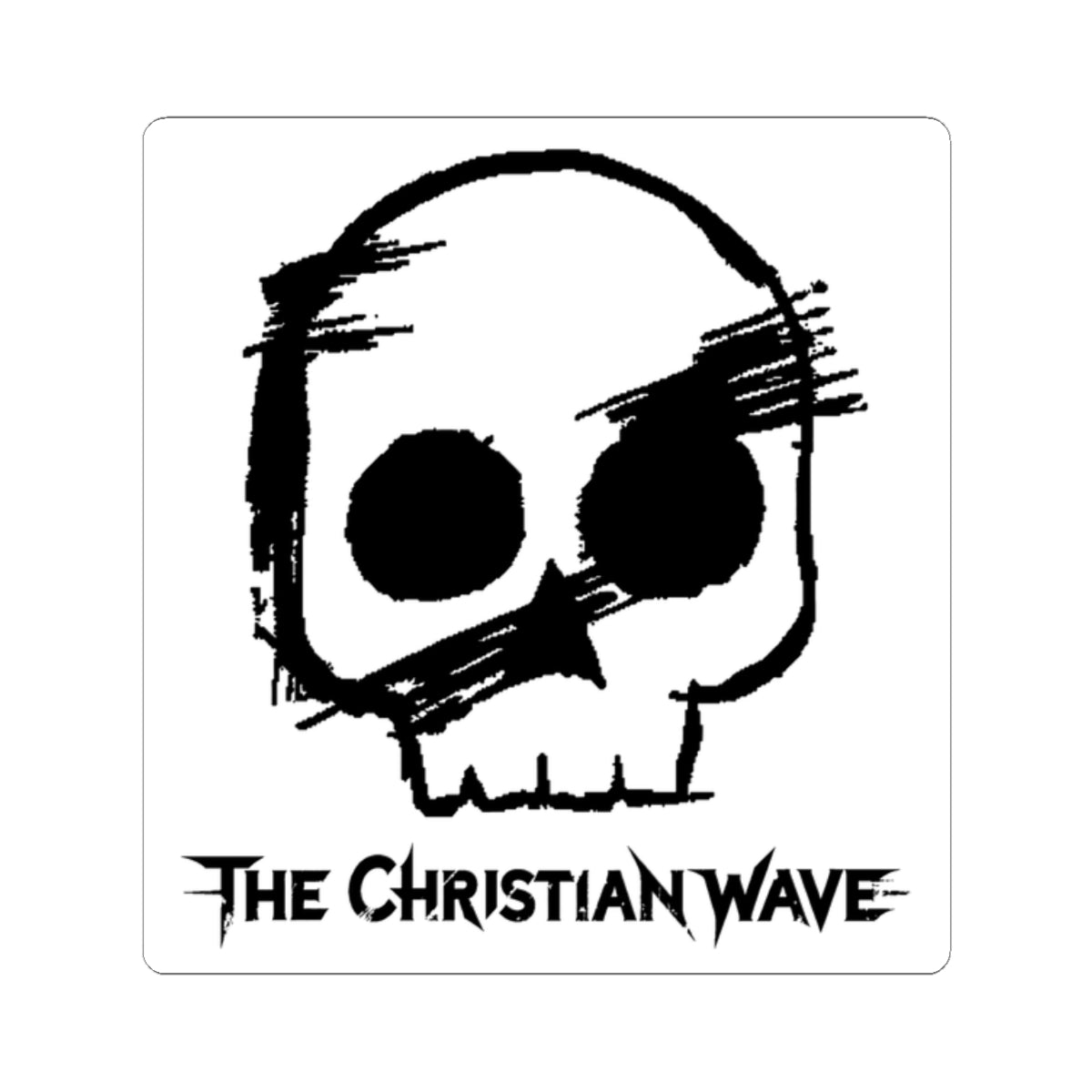 Sketch Logo Kiss-Cut Sticker | White