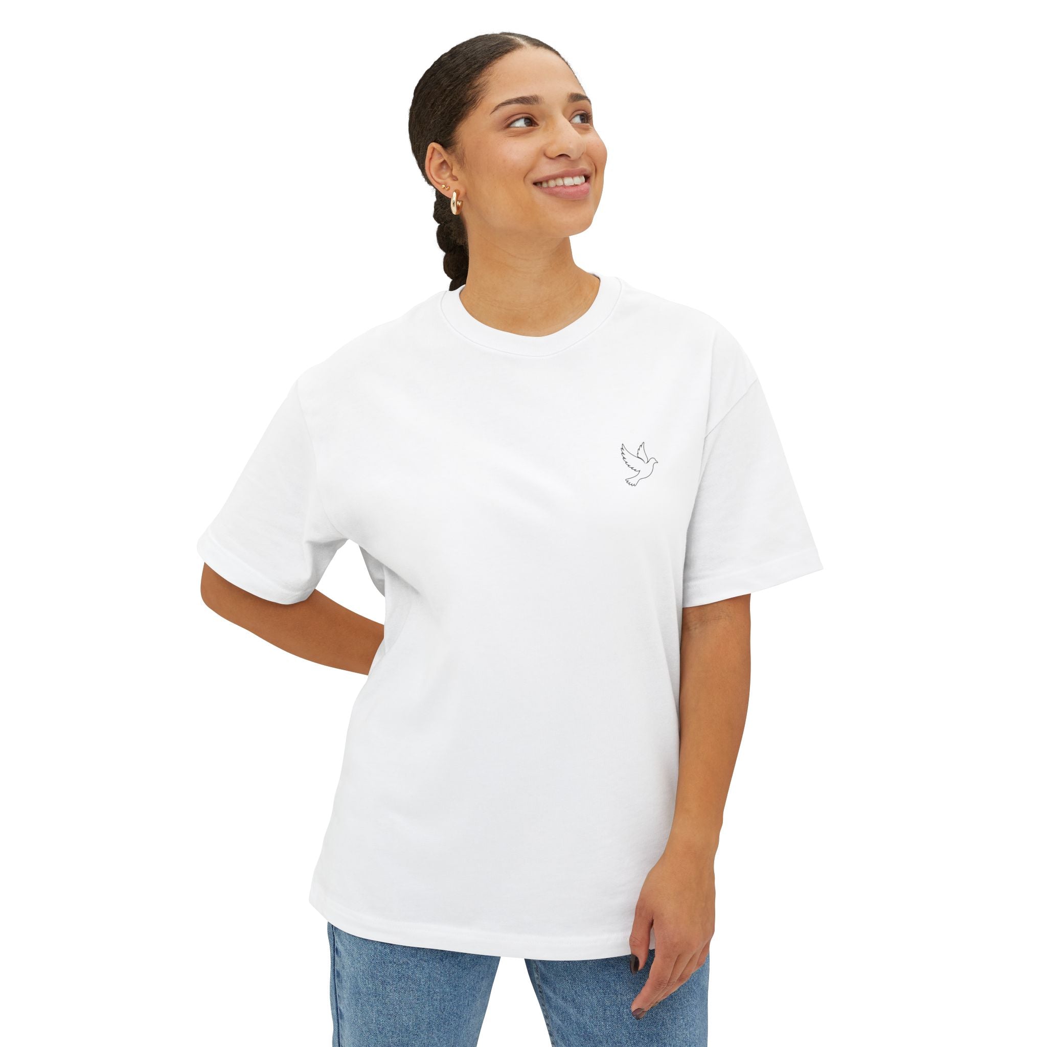 Nothing Can Separate Us Oversized Tee — Floral Cross Christian Graphic T‑Shirt (Unisex, Adult)