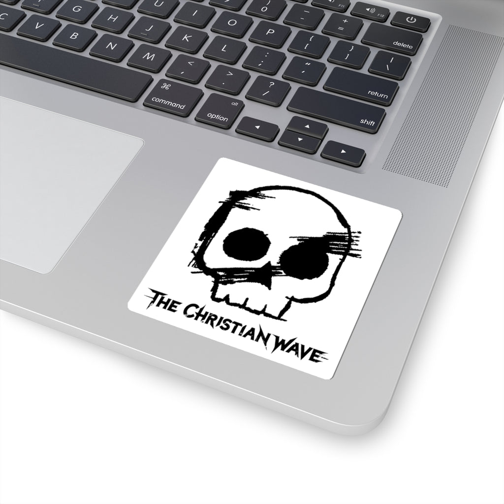 Sketch Logo Kiss-Cut Sticker | White