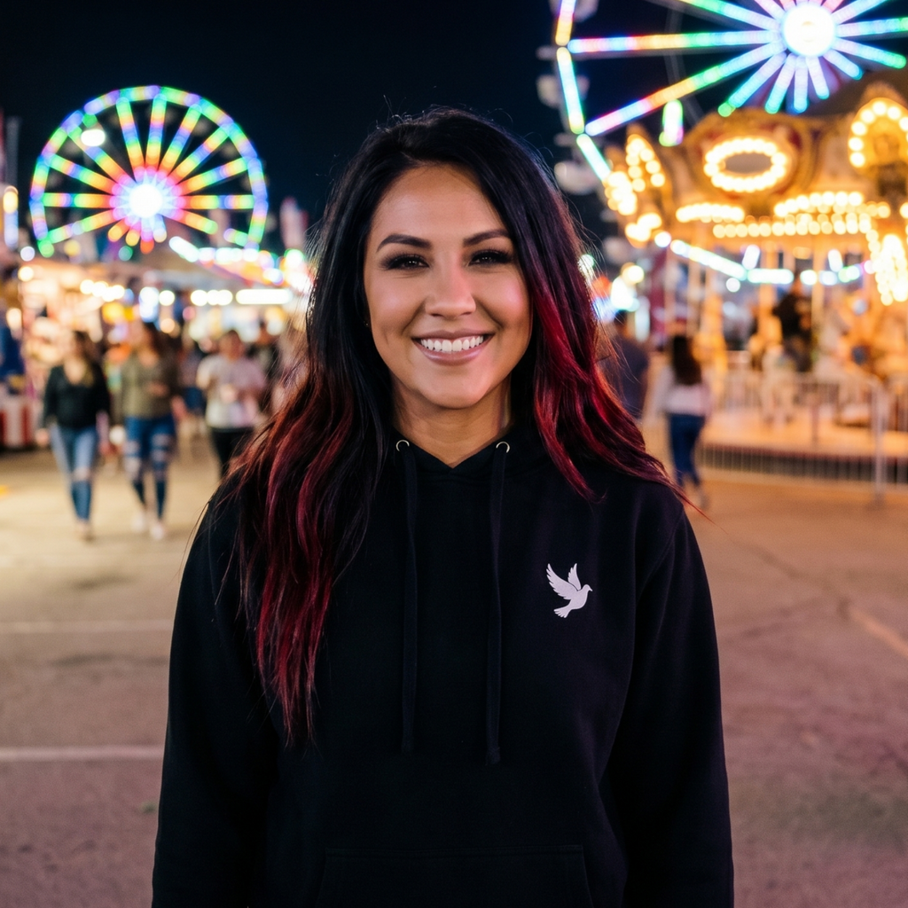 Ava Thorn - "Nothing can separate us" Unisex Hoodie — Vintage Floral Shield & Dove Graphic