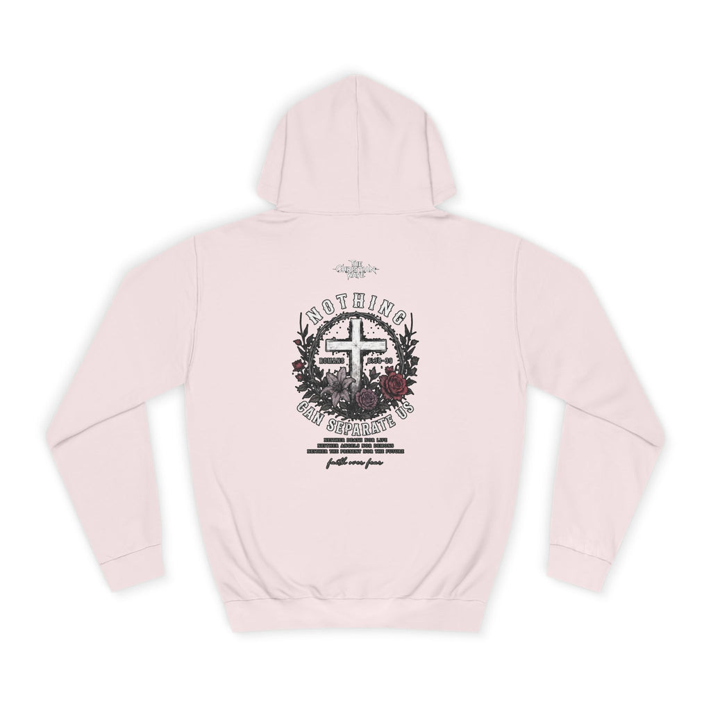 Ava Thorn - "Nothing can separate us" Unisex Hoodie — Vintage Floral Shield & Dove Graphic
