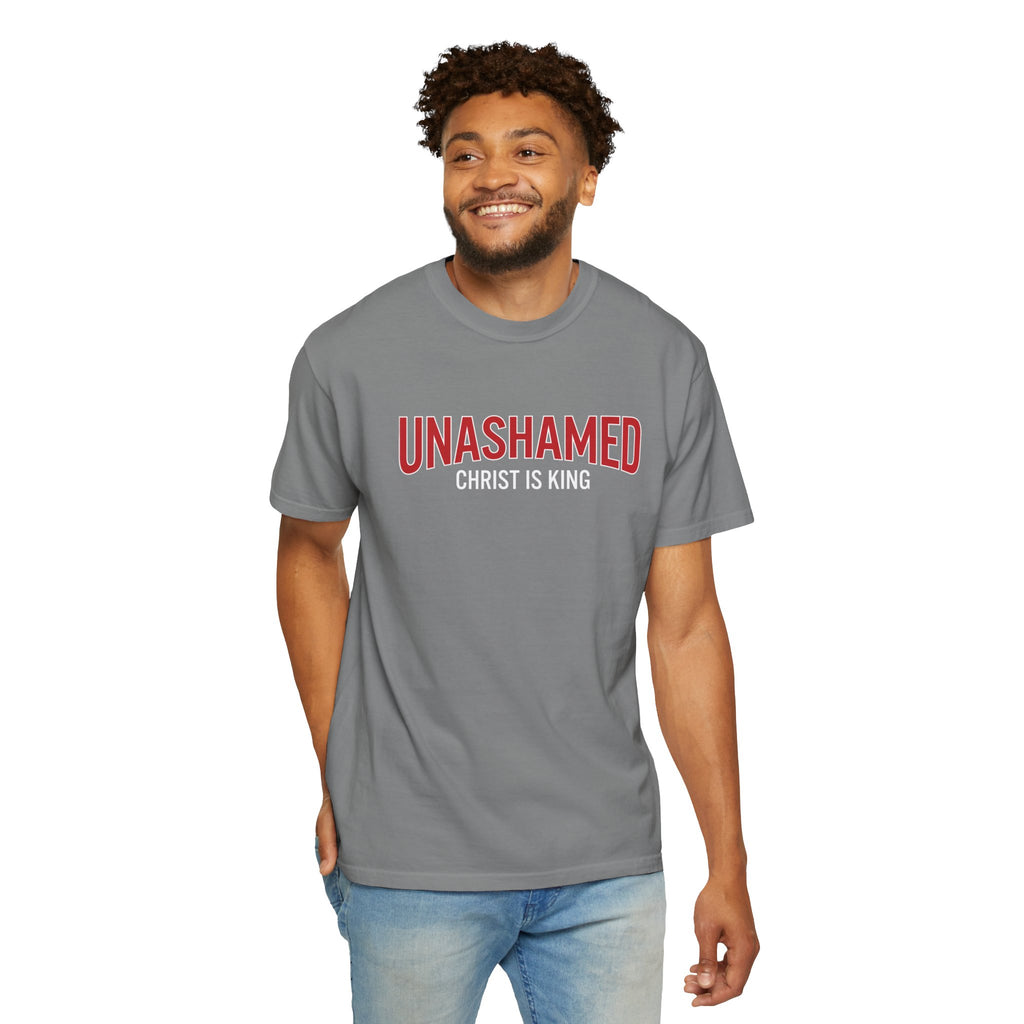 Unashamed "Christ Is King" Graphic T-Shirt — Christian Faith Statement Tee